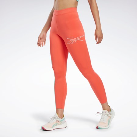 Reebok Running Vector Leggings Semi Orange Flare | HK4764