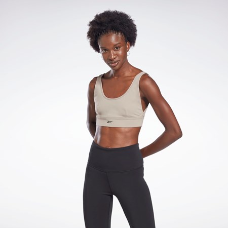 Reebok Studio Reebok Stripped Minimalist Bra Boulder Grey | H56394