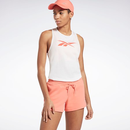 Reebok Training Essentials Graphic Tank Top White / Semi Orange Flare | GI6643