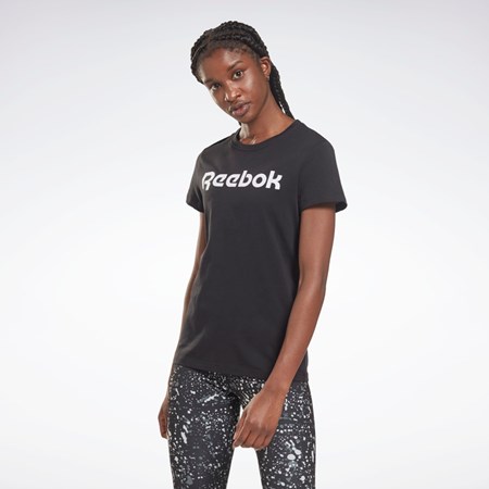 Reebok Training Essentials Graphic Tee Black / White | GU8329