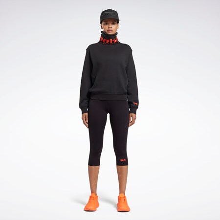 Reebok Victoria Beckham Cowl Neck Jumper Black / Ultima Orange | HG7334