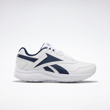 Reebok Walk Ultra 7 DMX MAX Extra-Wide Shoes WHITE / Collegiate Navy / Collegiate Royal | FU7144