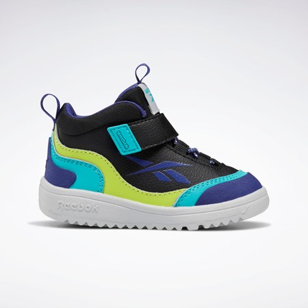 Reebok Weebok Storm X Shoes - Toddler Black / Classic Teal / Acid Yellow | GV8555