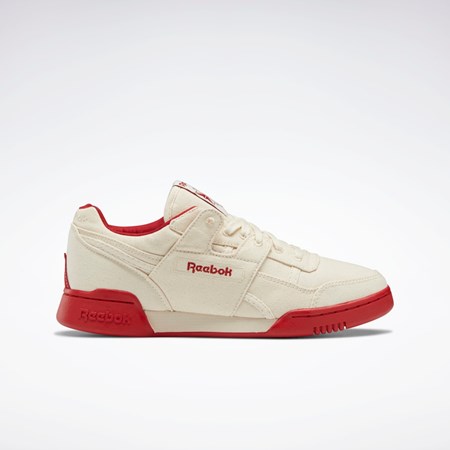 Reebok Workout Plus Shoes Chalk / Chalk / Flash Red | GZ3654