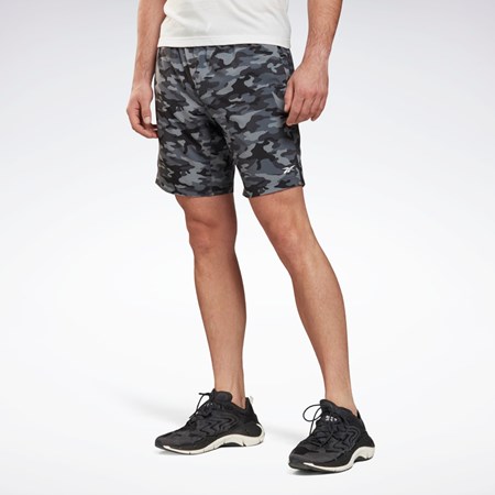 Reebok Workout Ready Camo Graphic Shorts Black | HF6349