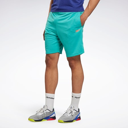 Reebok Workout Ready Mélange Shorts Semi Classic Teal | HI0686