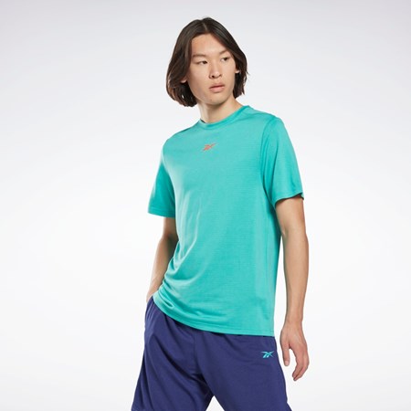 Reebok Workout Ready Mélange T-Shirt Semi Classic Teal | HI0683