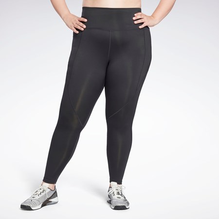 Reebok Workout Ready Pant Program High Rise Leggings (Plus Size) Night Black | HB6418