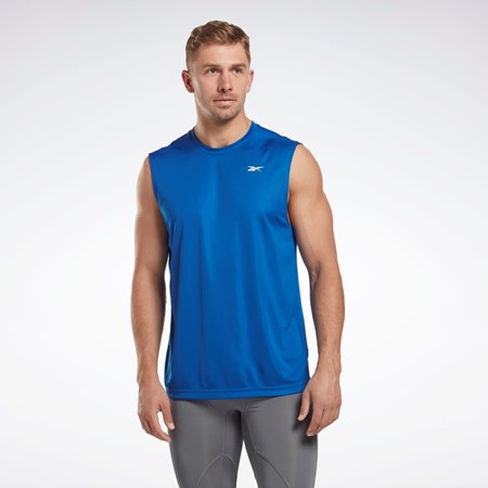 Reebok Workout Ready Sleeveless Tech T-Shirt Vector Blue | HI3938