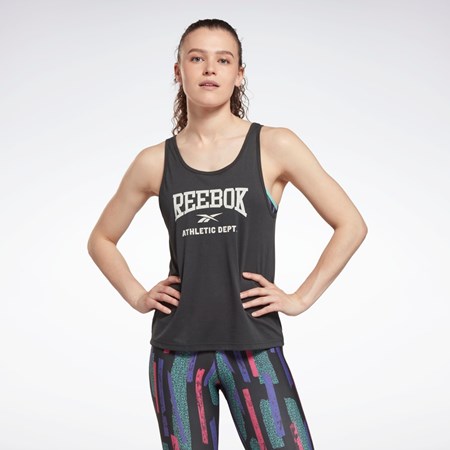 Reebok Workout Ready Supremium Graphic Tank Top Night Black | HG3854