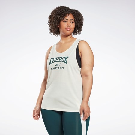 Reebok Workout Ready Supremium Graphic Tank Top (Plus Size) Classic White | HN4356