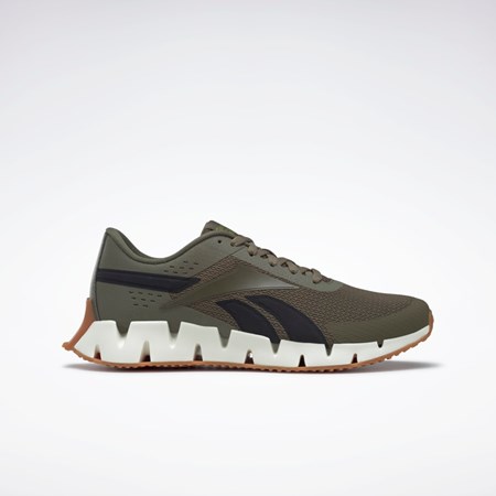 Reebok Zig Dynamica 2 Shoes Army Green / Core Black / Chalk | GY9566