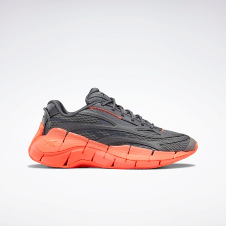 Reebok Zig Kinetica 2.5 Shoes Pure Grey 6 / Pure Grey 7 / Orange Flare | HR1388